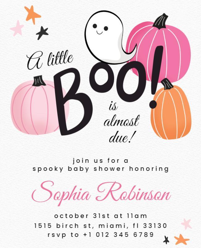 Spooky Baby Shower Invitation Flyer Template