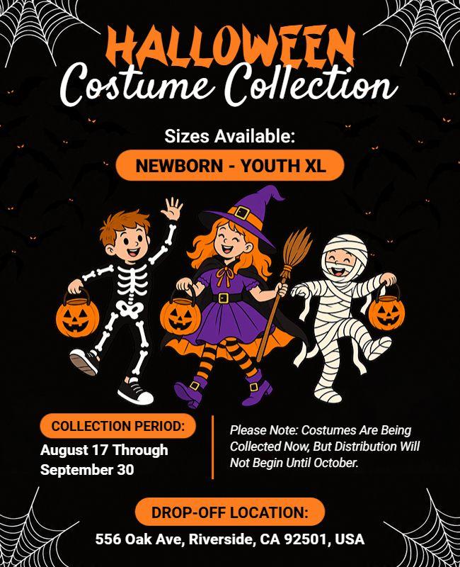 Spooky Halloween Costume Collection Flyer Template