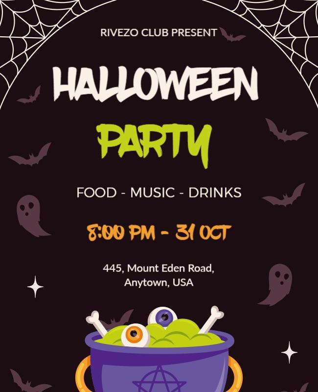 Spooky Halloween Party Event Flyer Template