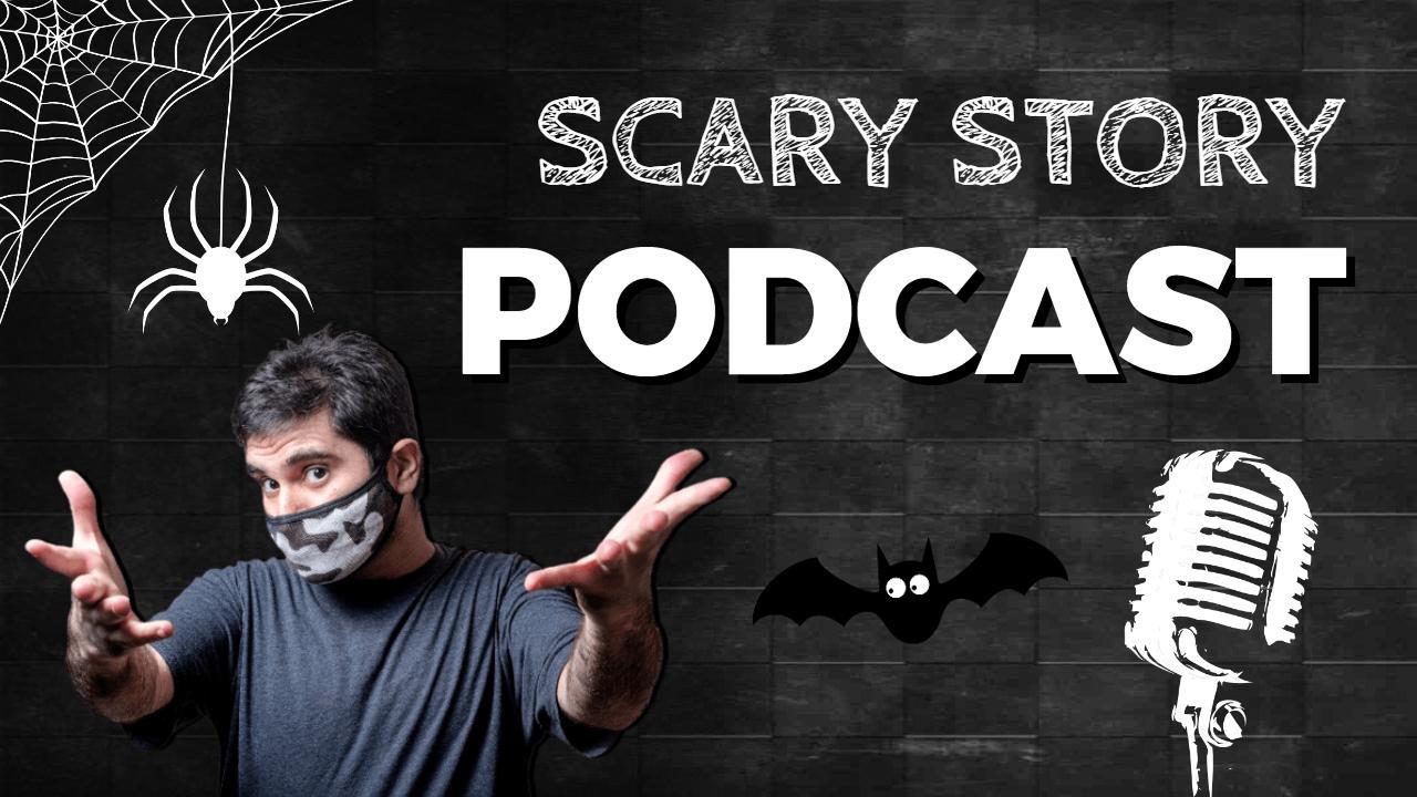 Spooky Halloween Scary Story Podcast YouTube Thumbnail Template