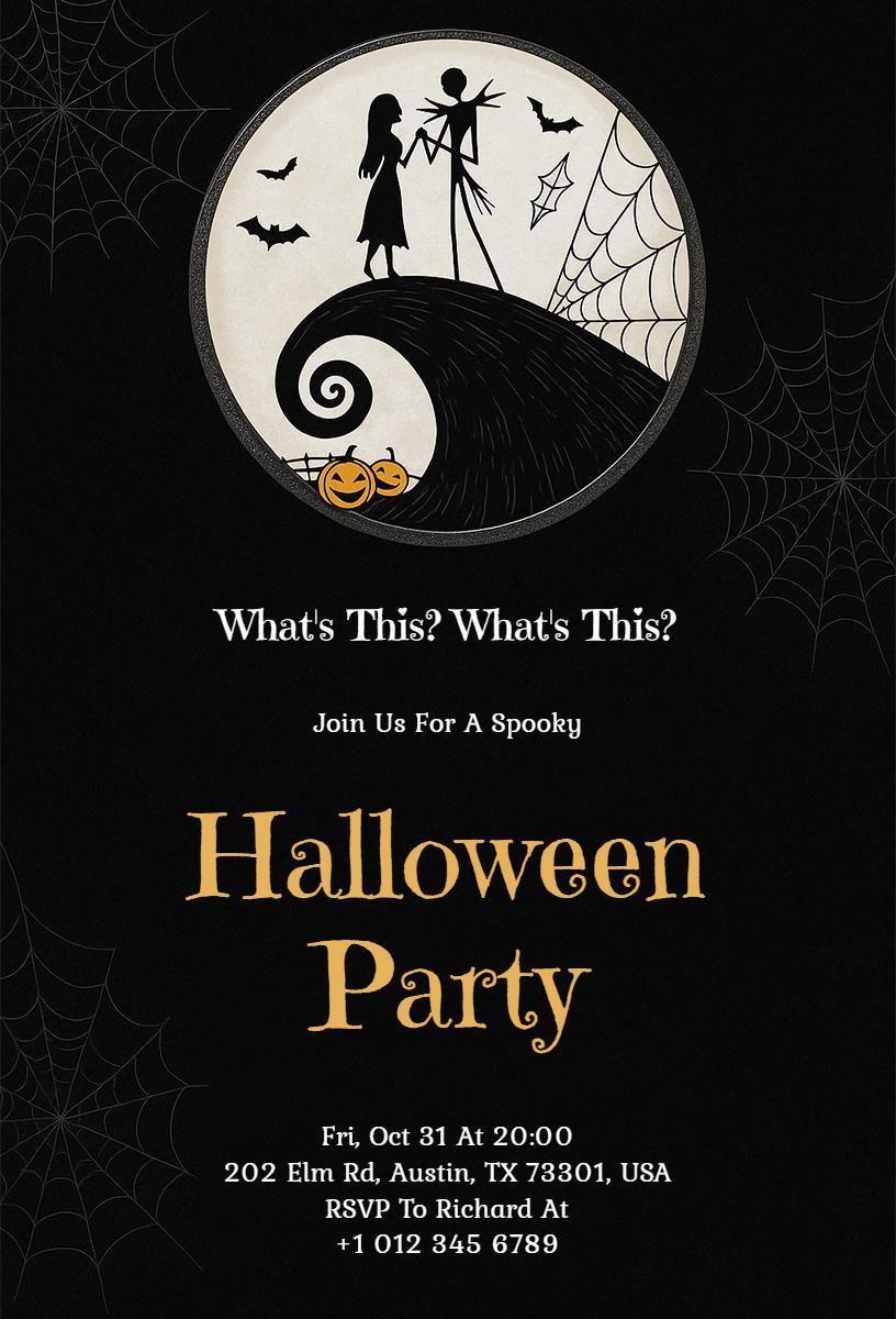 Spooky Themed Halloween Costume Celebration Invitation Template