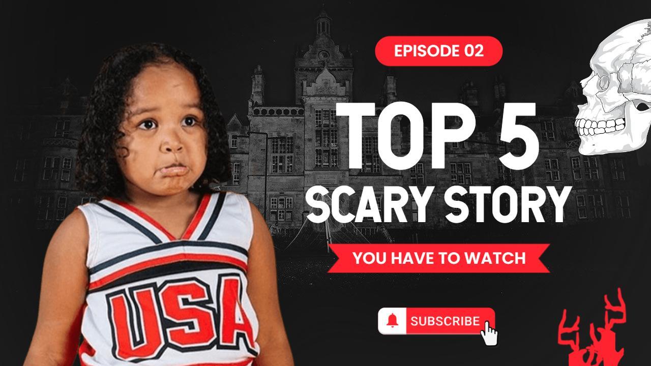 Spooky Top 5 Scary Stories YouTube Thumbnail Template