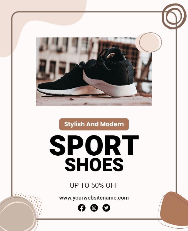 Sport Shoes Promotional Discount Flyer Template