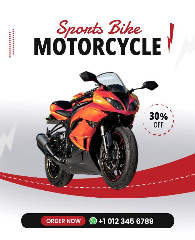 Sports Bike Sale Promotional Flyer Template