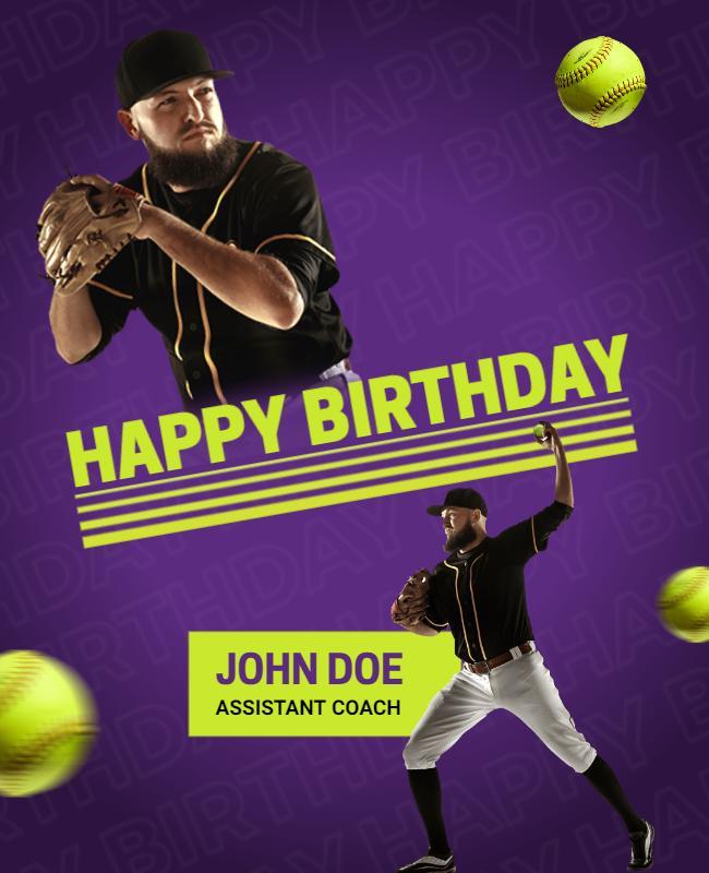 Sports Birthday Celebration Flyer Template