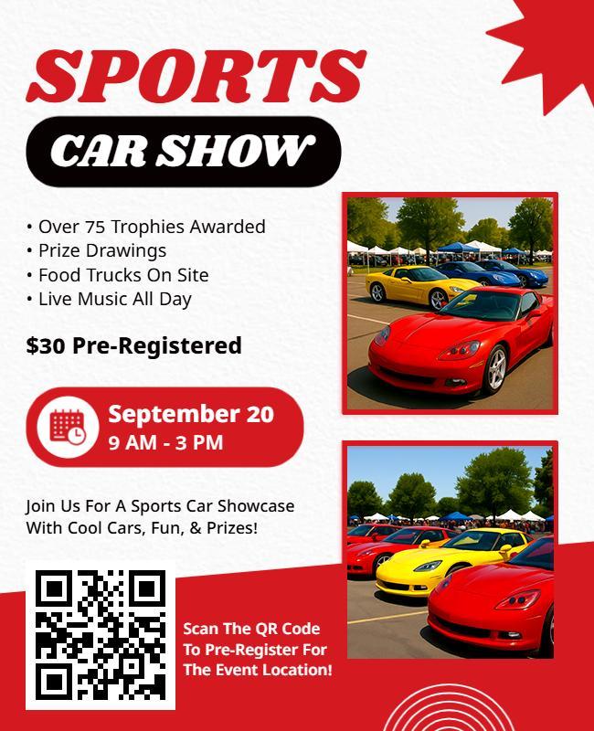 Sports Car Show Event Flyer Template