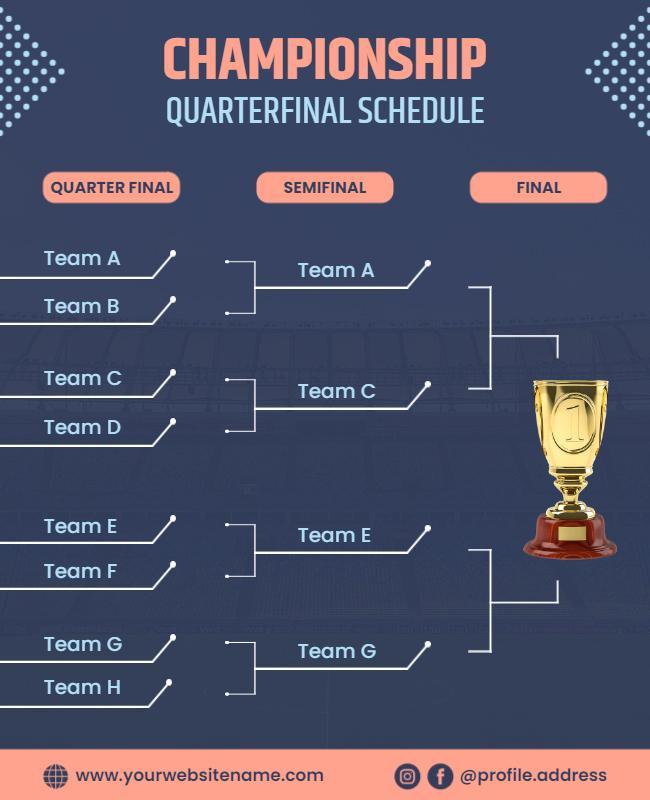 Sports Championship Tournament Bracket Flyer Template