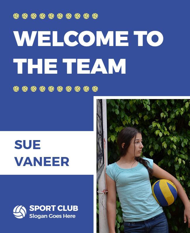 Sports Club Team Welcome Flyer Template