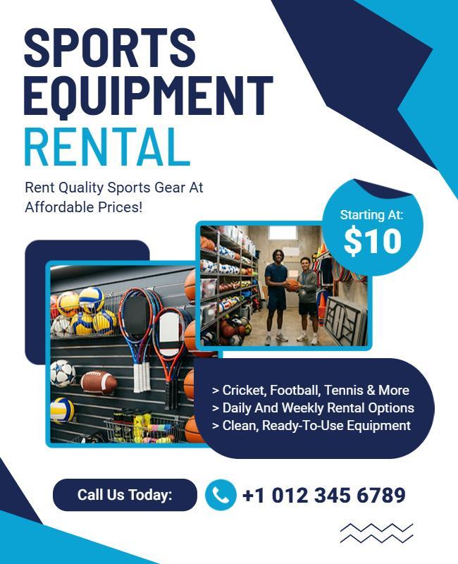 Sports Equipment Rental Flyer Template