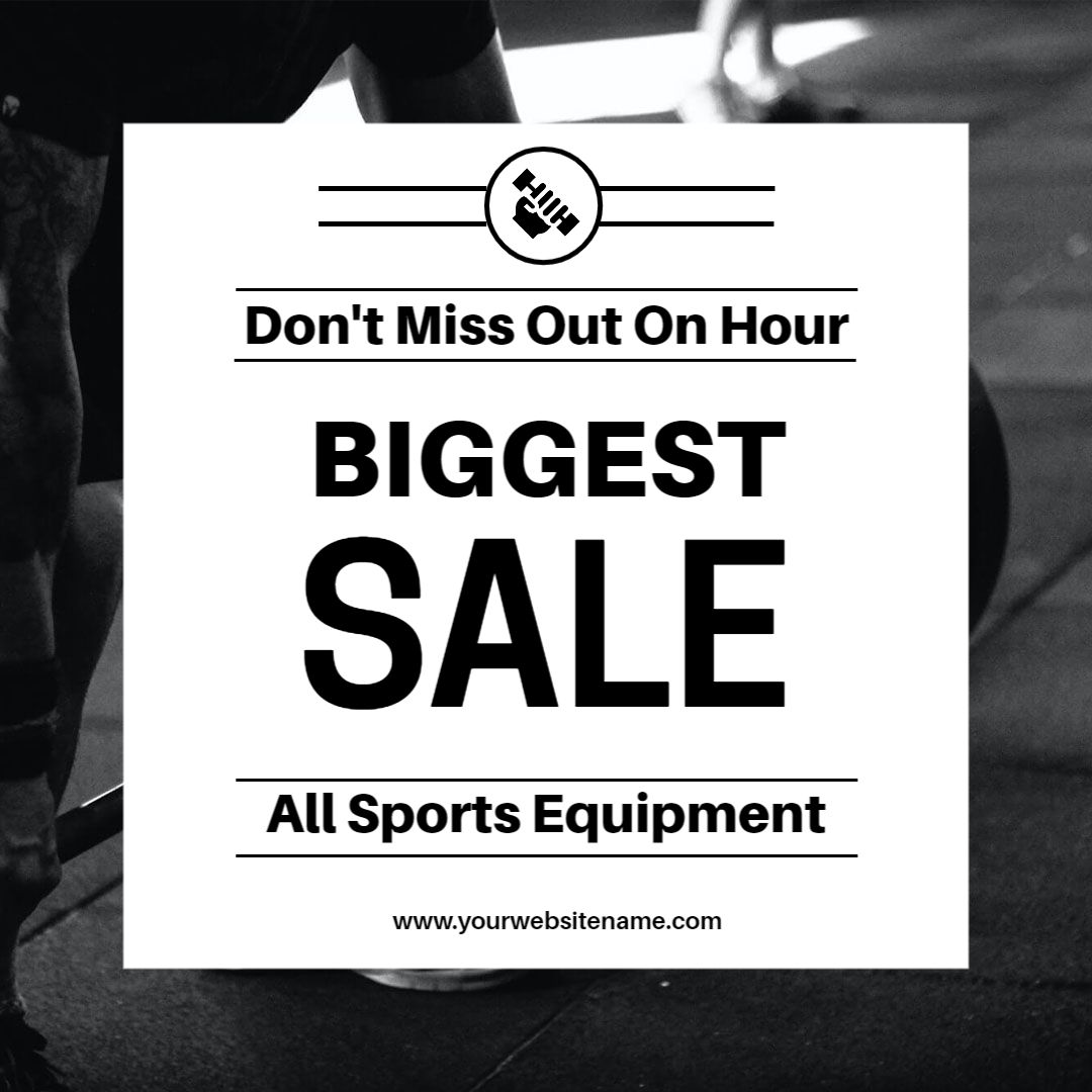 Sports Equipment Sale Event Instagram Flyer Template