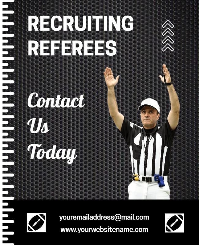 Sports Referee Recruitment Flyer Template