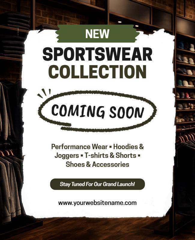Sportswear Coming Soon Flyer Template