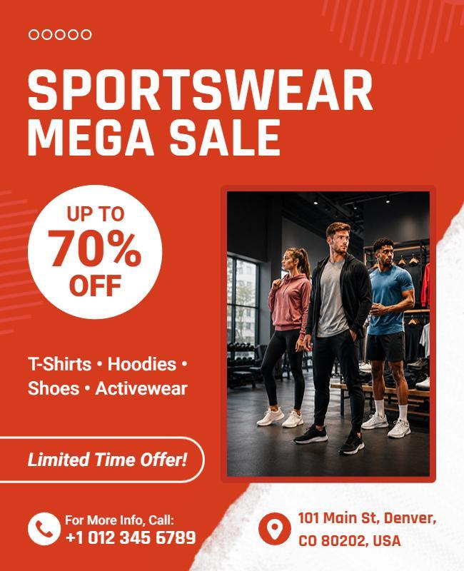 Sportswear Mega Sale Flyer Template