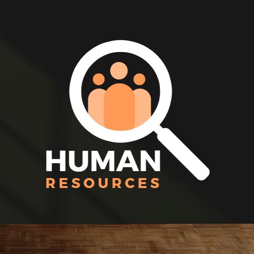 Spotlighting People with Modern Human Resources Logo Template