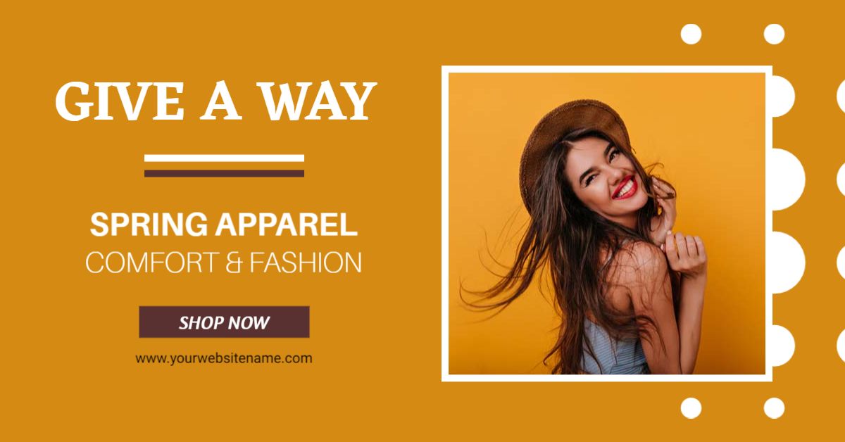 Spring Apparel Showcase with Comfort and Fashion Banner Template
