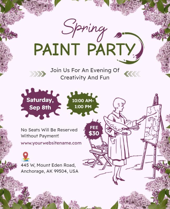 Spring Art and Creativity Event Flyer Template