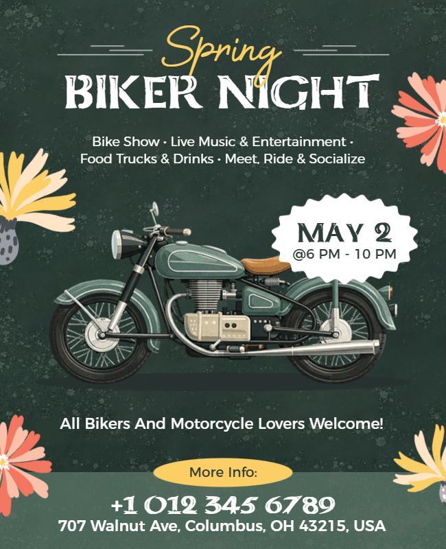 Spring Biker Night Event Flyer Template