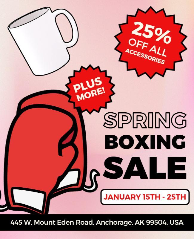 Spring Boxing Sale Event Flyer Template