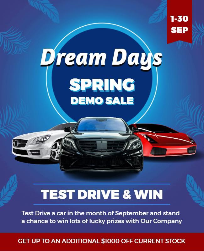 Spring Car Demo Sale Flyer Template