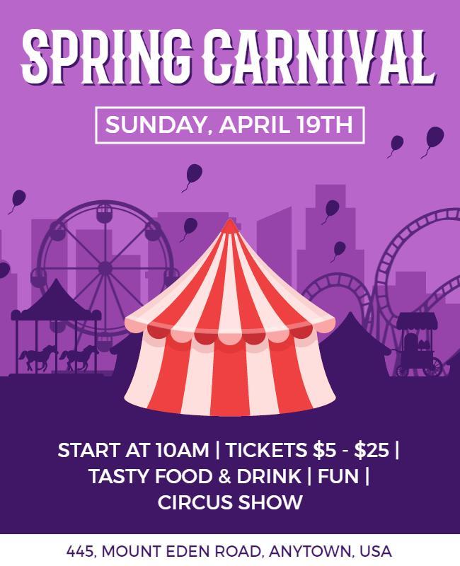 Spring Carnival Celebration Flyer Template