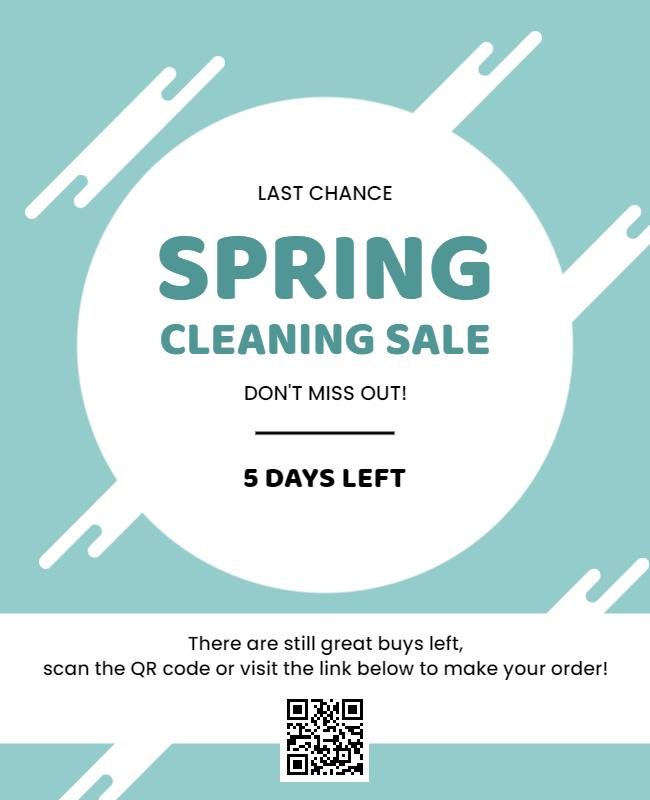 Spring Cleaning Sale Promotion Flyer Template