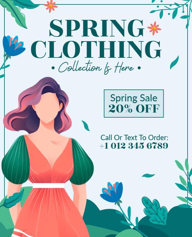 Spring Clothing Collection Sale Flyer Template