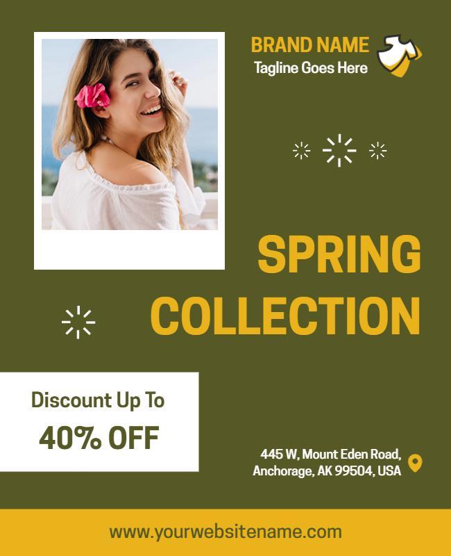 Spring Collection Fashion Promotion Flyer Template