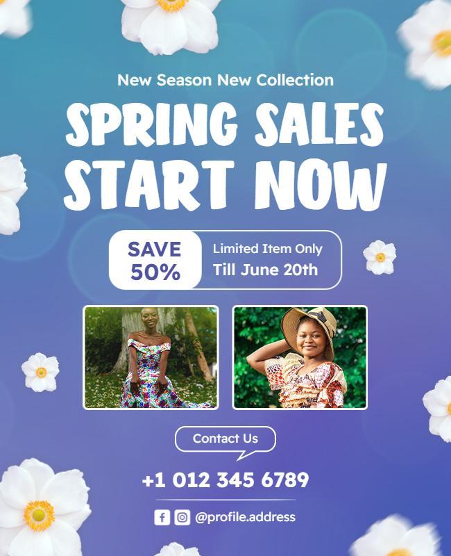 Spring Collection Sales Promotion Flyer Template