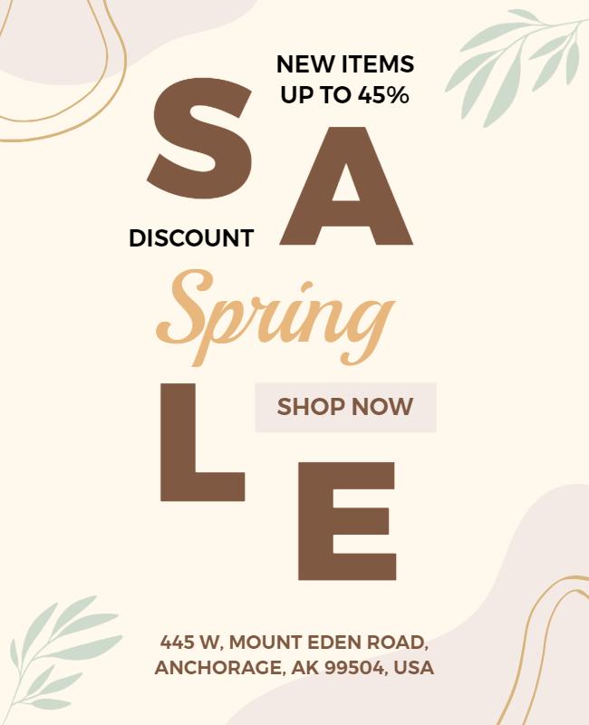 Spring Discount Sale Event Flyer Template