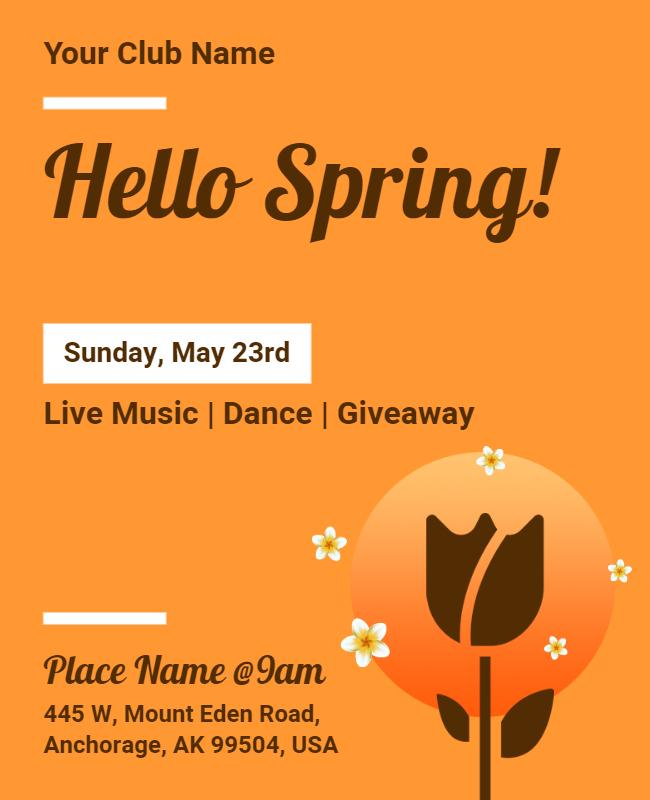 Spring Event with Live Music Flyer Template