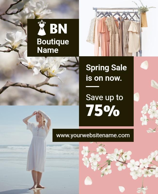 Spring Fashion Boutique Sale Flyer Template