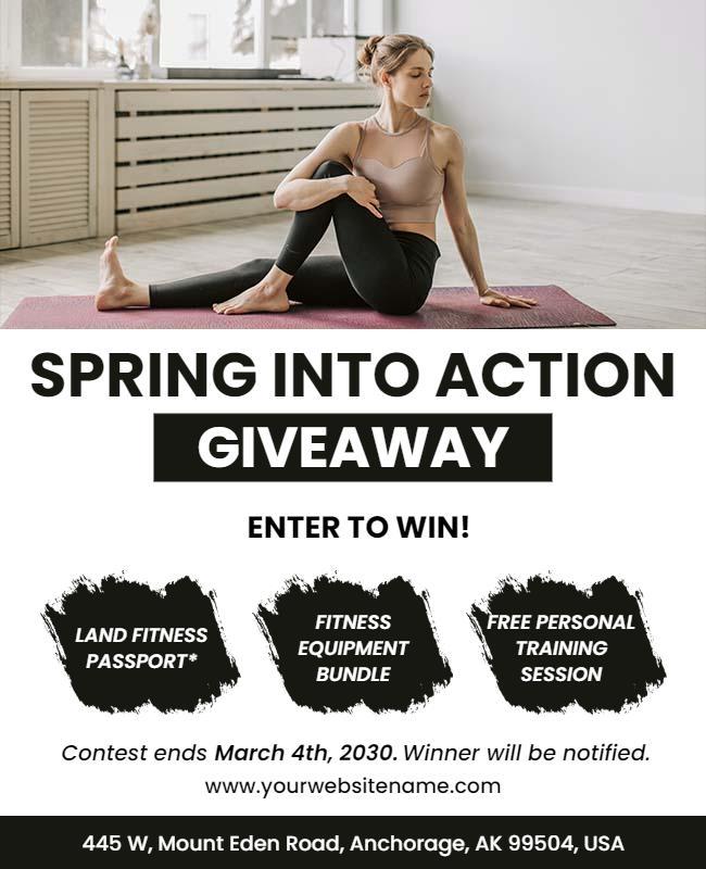 Spring Fitness Giveaway Event Flyer Template