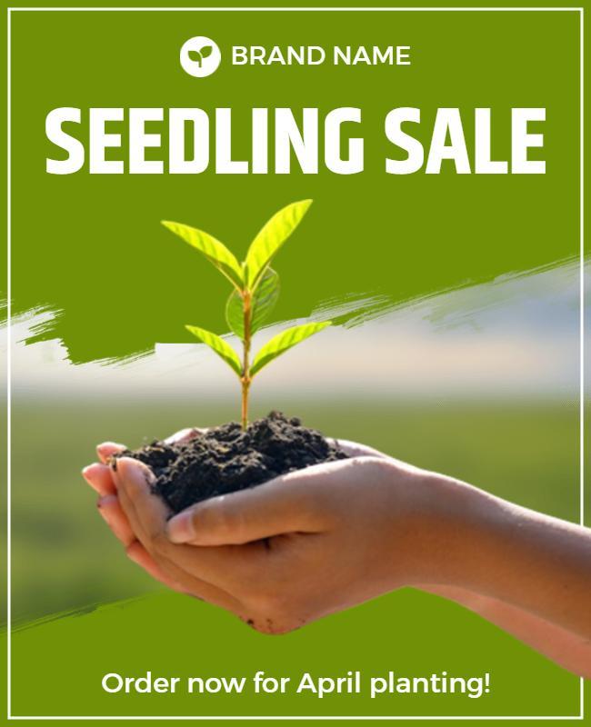 Spring Gardening Seedling Sale Flyer Template