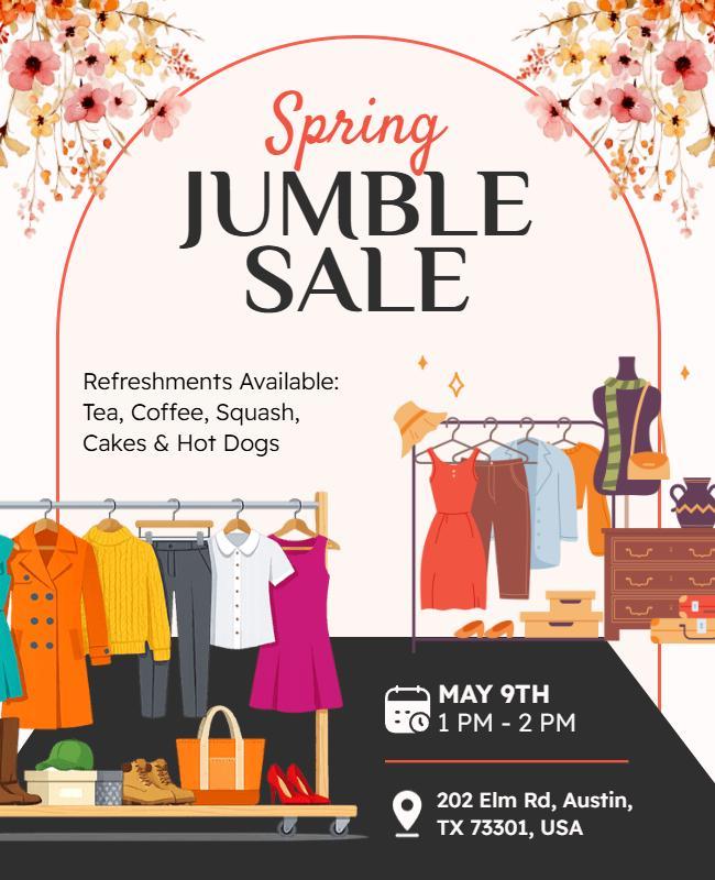 Spring Jumble Sale Flyer Template