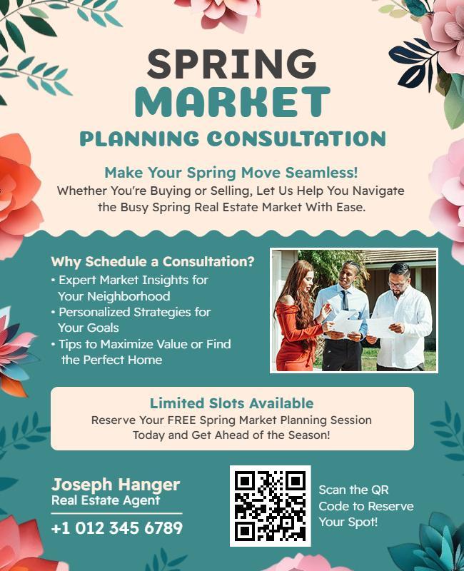 Spring Market Real Estate Consultation Flyer Template