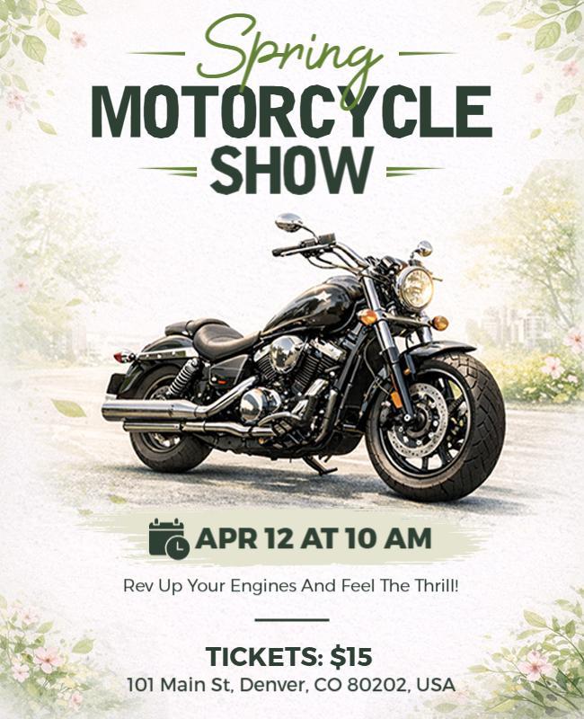 Spring Motorcycle Show Event Flyer Template