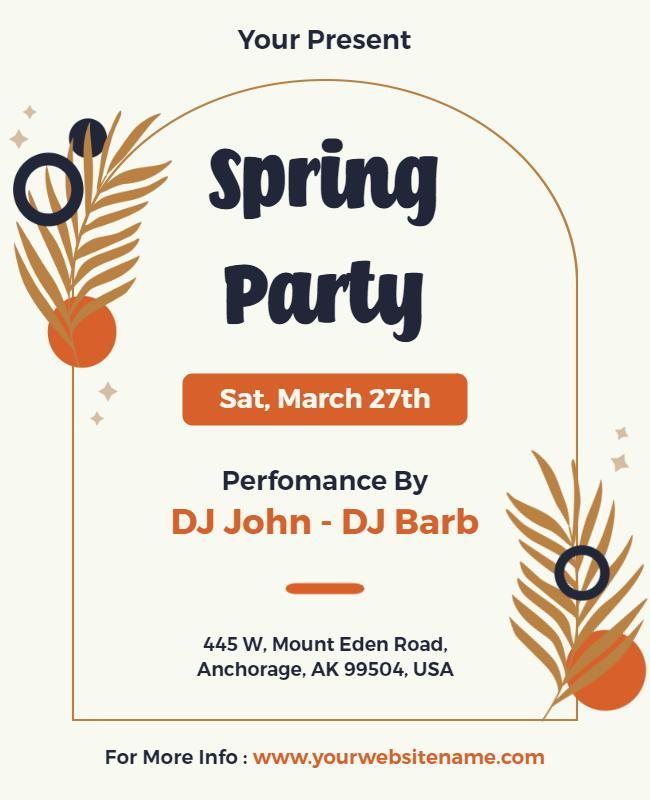 Spring Music Party Event Flyer Template