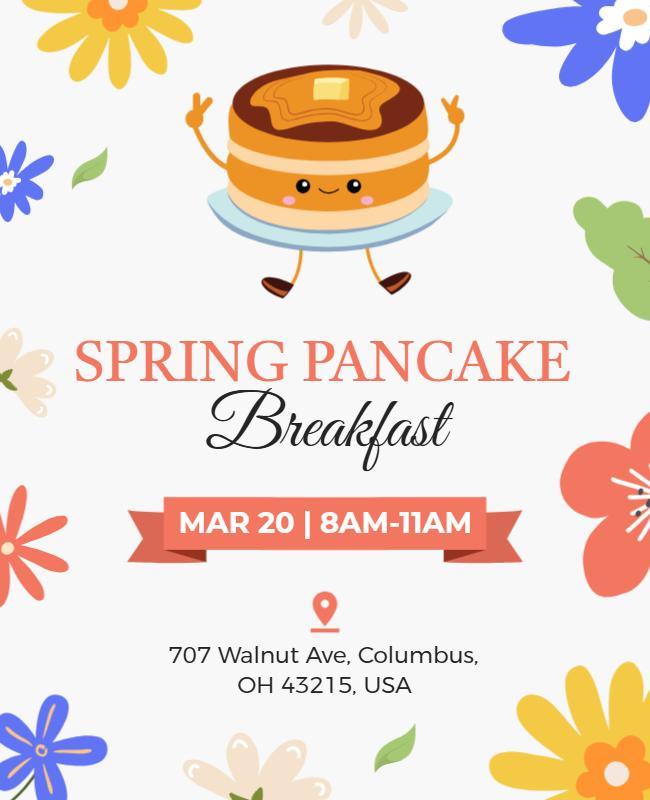 Spring Pancake Breakfast Event Flyer Template