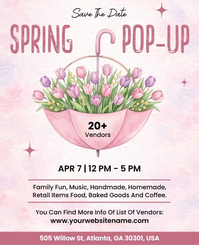 Spring Pop-up Event Poster Template