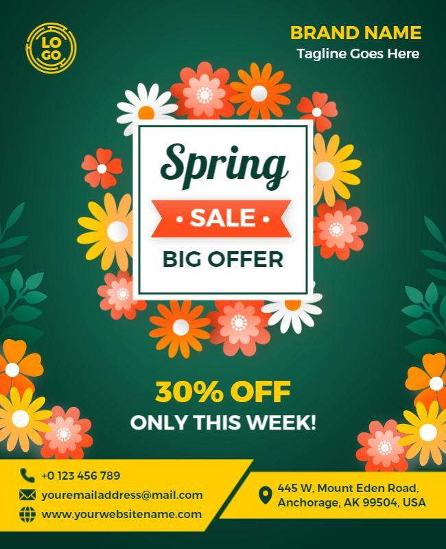 Spring Sale Big Offer Flyer Template