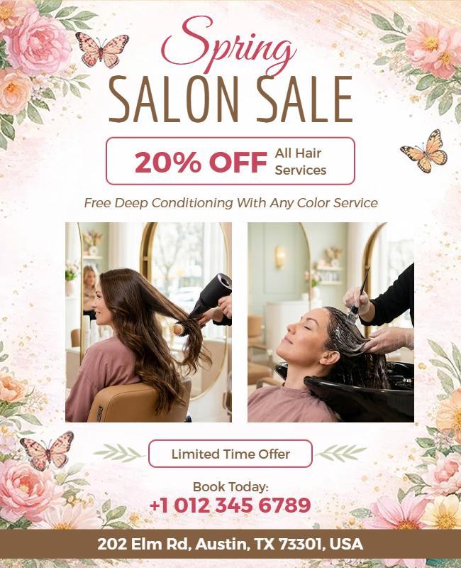 Spring Salon Sale Flyer Template