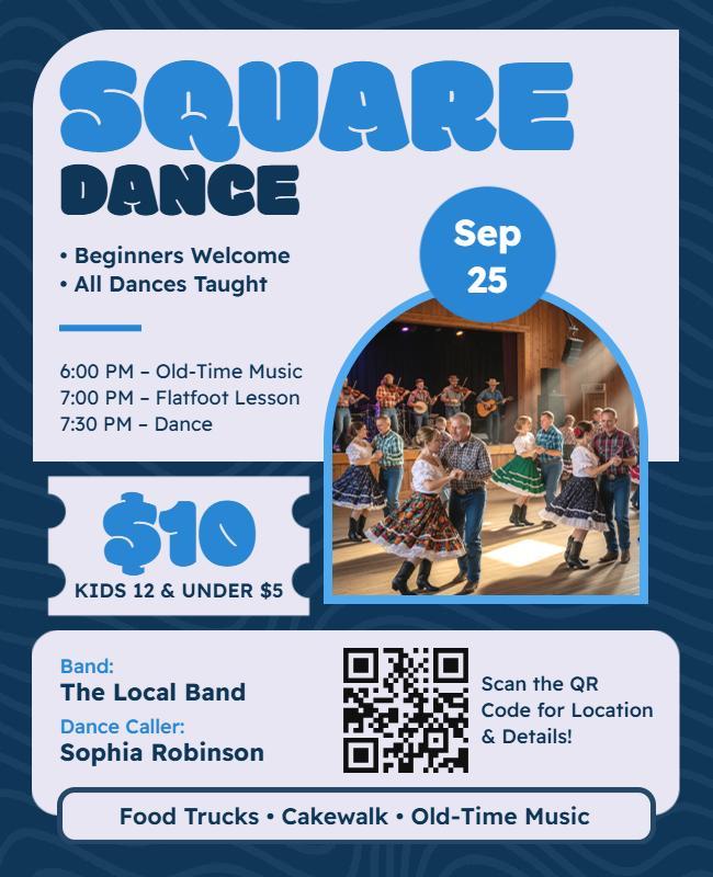 Square Dance Event Flyer Template