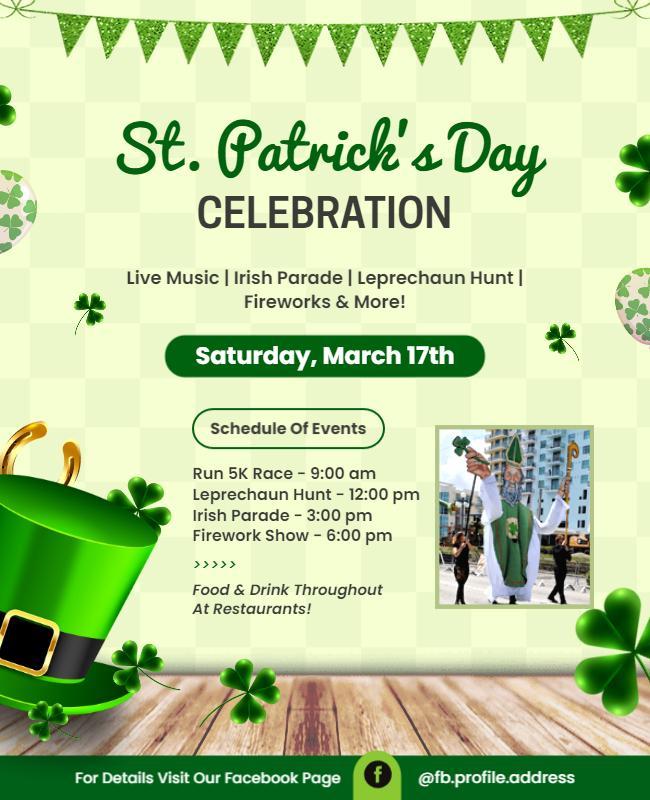 St Patricks Day Celebration Event Flyer Template