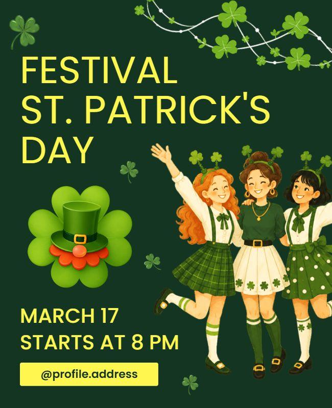 St. Patrick's Day Celebration Festival Poster Template