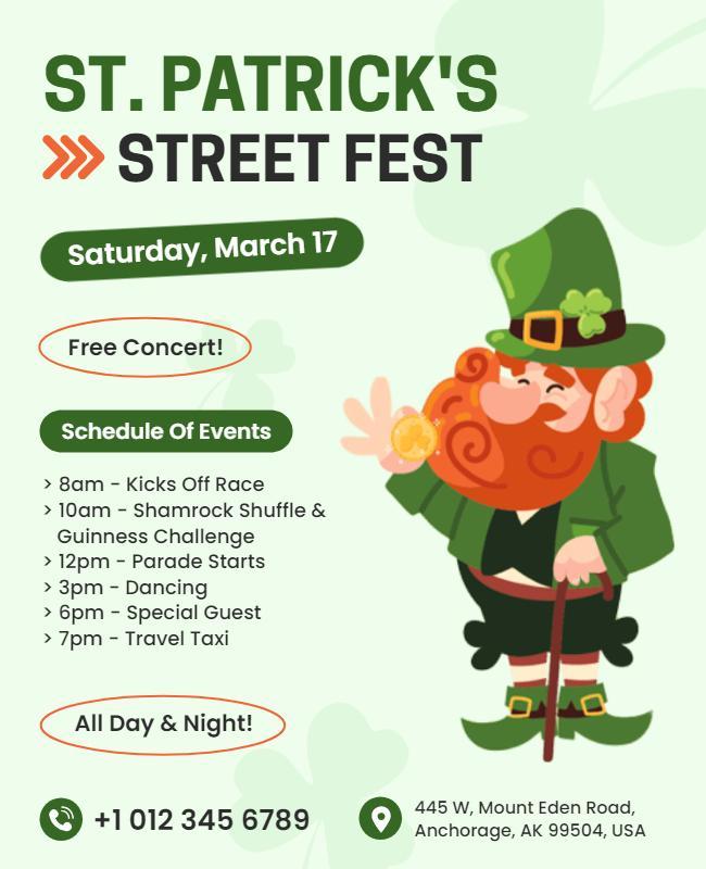 St Patricks Street Festival Event Flyer Template