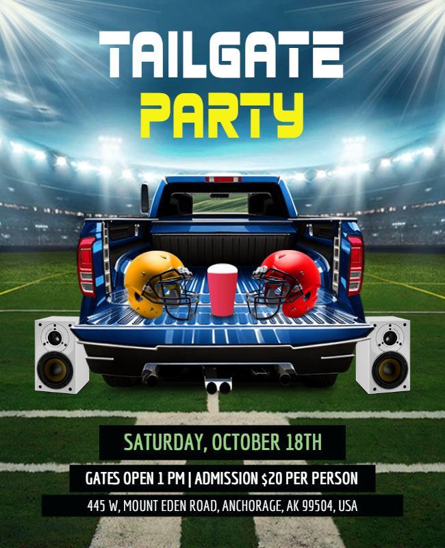 Stadium Tailgate Party Event Flyer Template