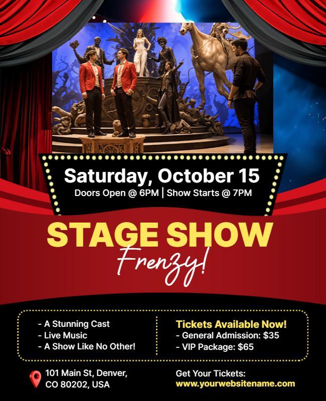 Stage Show Frenzy Event Flyer Template