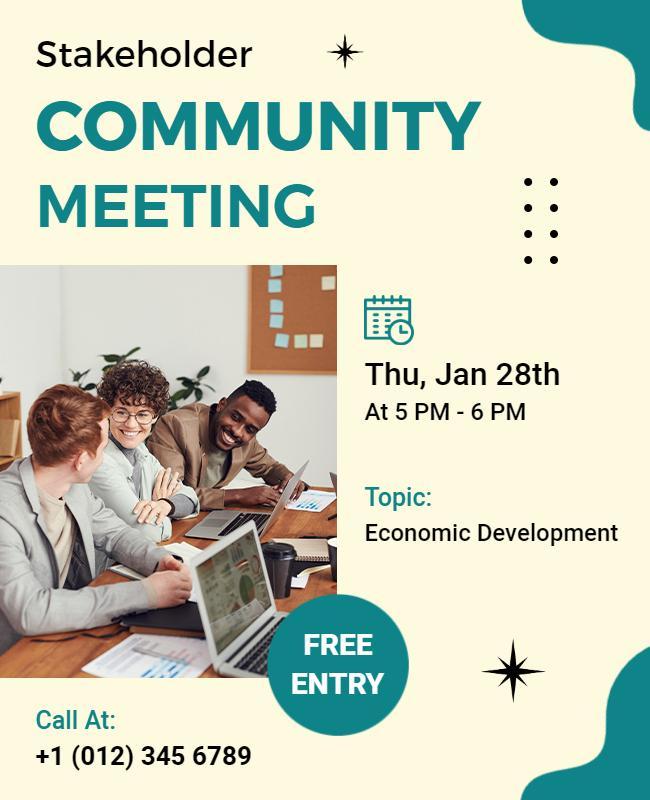 Stakeholder Community Meeting Announcement Flyer Template