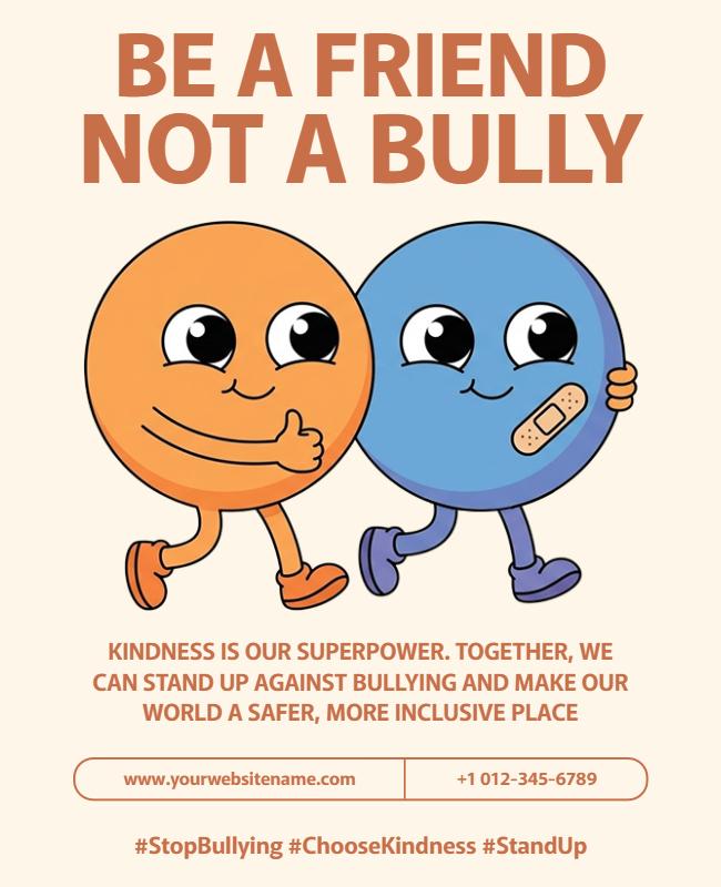 Stand Against Bullying Promotion Poster Template