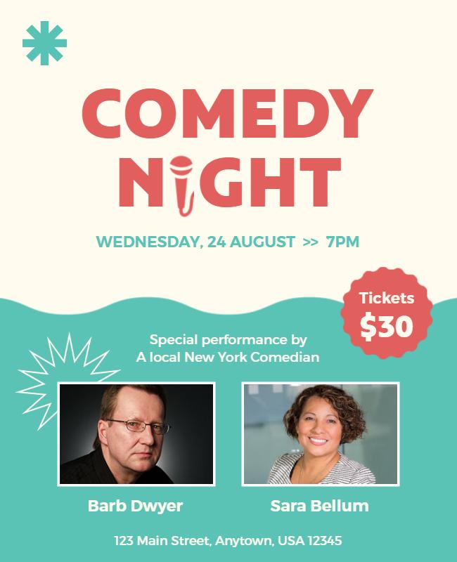 Stand Up Comedy Night Event Flyer Template